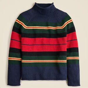 J. Crew 1988 Rollneck Sweater in Cotton Rugby Stripe